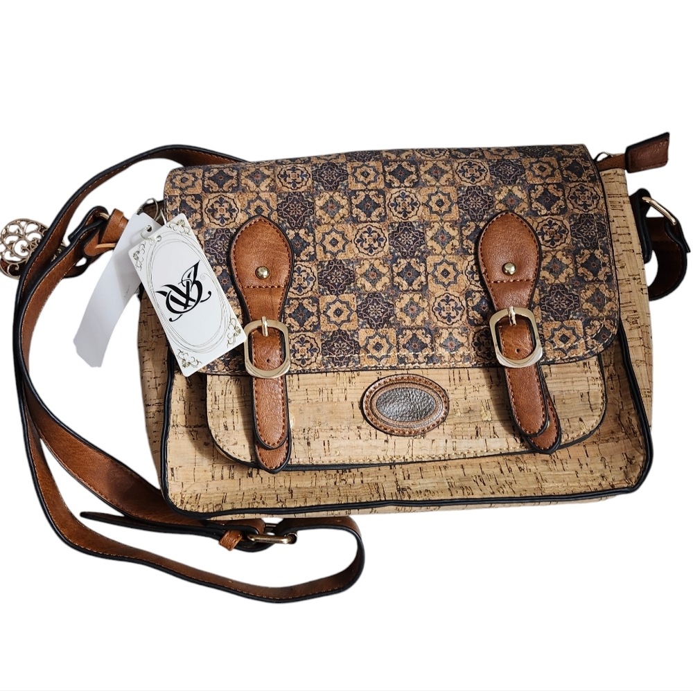 NWT Vegan Cork Purse. Lead Free. Cross Body.